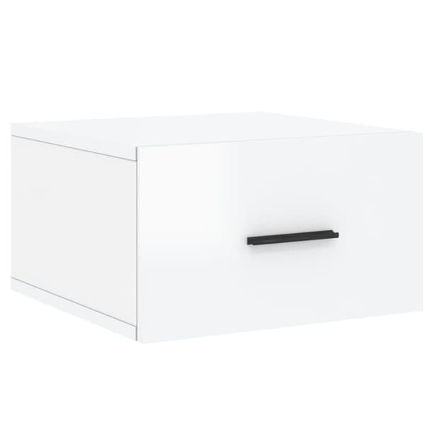 vidaXL væghængte sengeborde 2 stk. 50x36x25 cm hvid højglans