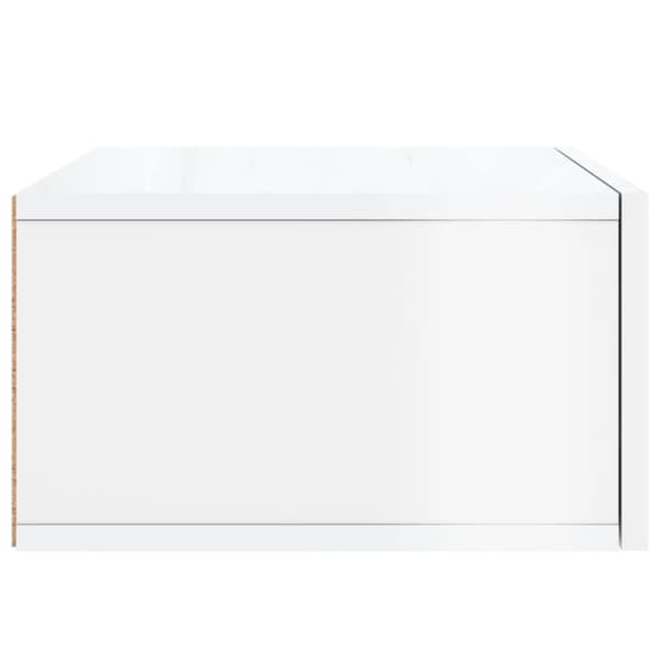 vidaXL væghængte sengeborde 2 stk. 50x36x25 cm hvid højglans