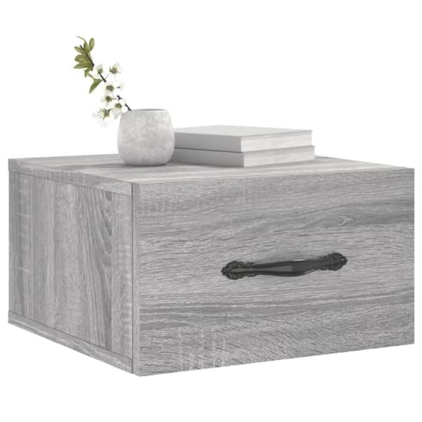 vidaXL væghængt sengebord 35x35x20 cm grå sonoma-eg