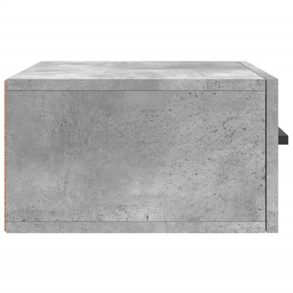 vidaXL Veggmontert nattbord betonggrå 35x35x20 cm