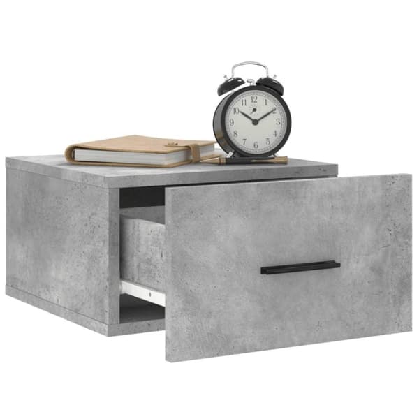 vidaXL Veggmonterte nattbord 2 stk betonggrå 35x35x20 cm
