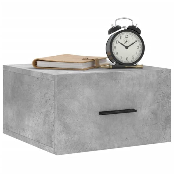 vidaXL Veggmonterte nattbord 2 stk betonggrå 35x35x20 cm