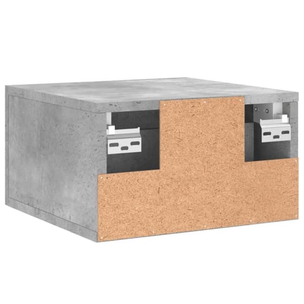 vidaXL Seinäkiinnitettävä yöpöytä betoninharmaa 35x35x20 cm
