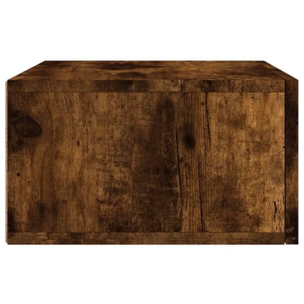 vidaXL væghængte sengeborde 2 stk. 35x35x20 cm røget egetræsfarve