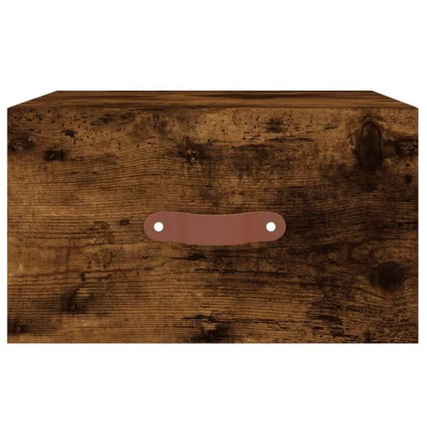 vidaXL Veggmonterte nattbord 2 stk røkt eik 35x35x20 cm
