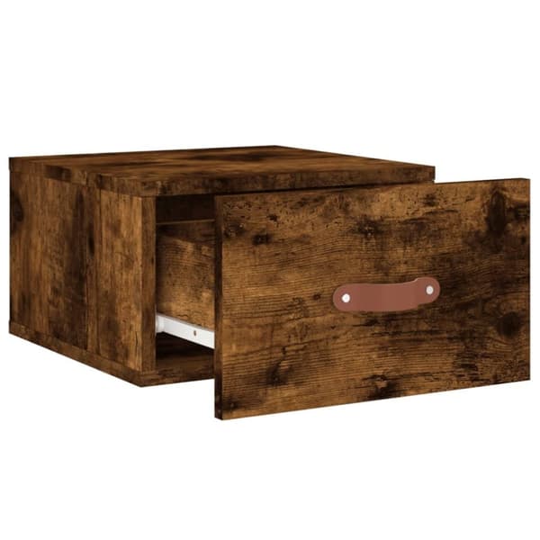 vidaXL Veggmonterte nattbord 2 stk røkt eik 35x35x20 cm