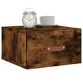 Miniatyrbilde 2 av 11: vidaXL Veggmonterte nattbord 2 stk røkt eik 35x35x20 cm