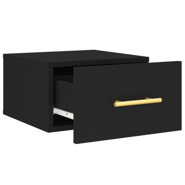 vidaXL Veggmonterte nattbord 2 stk svart 35x35x20 cm