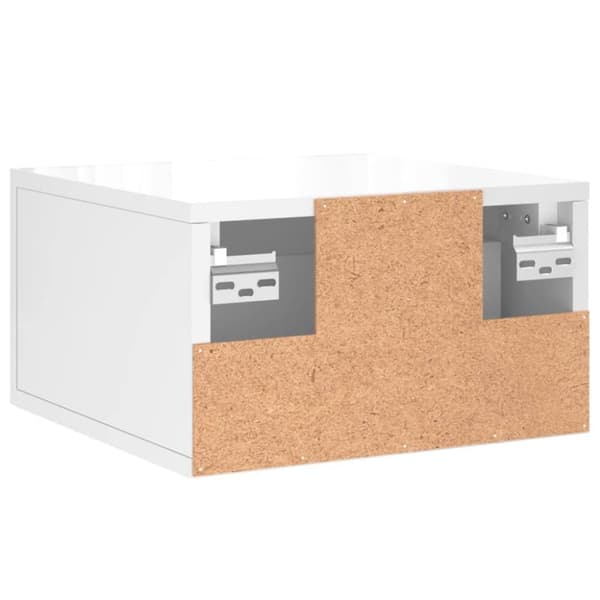 vidaXL væghængt sengebord 35x35x20 cm hvid højglans