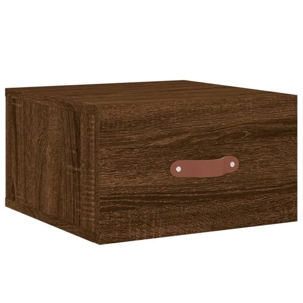 vidaXL Väggmonterat sängbord 2 st brun ek 35x35x20 cm