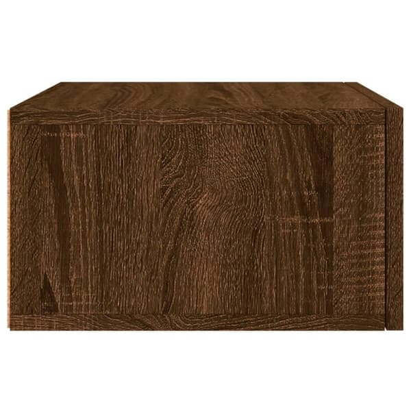 vidaXL Väggmonterat sängbord 2 st brun ek 35x35x20 cm