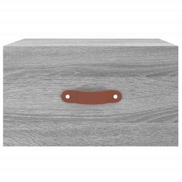 vidaXL Seinäkiinnitettävät yöpöydät 2 kpl harmaa Sonoma 35x35x20 cm