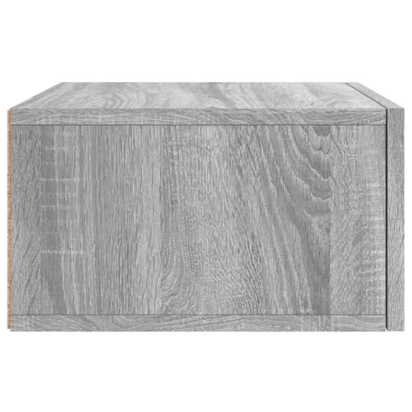 vidaXL Seinäkiinnitettävät yöpöydät 2 kpl harmaa Sonoma 35x35x20 cm