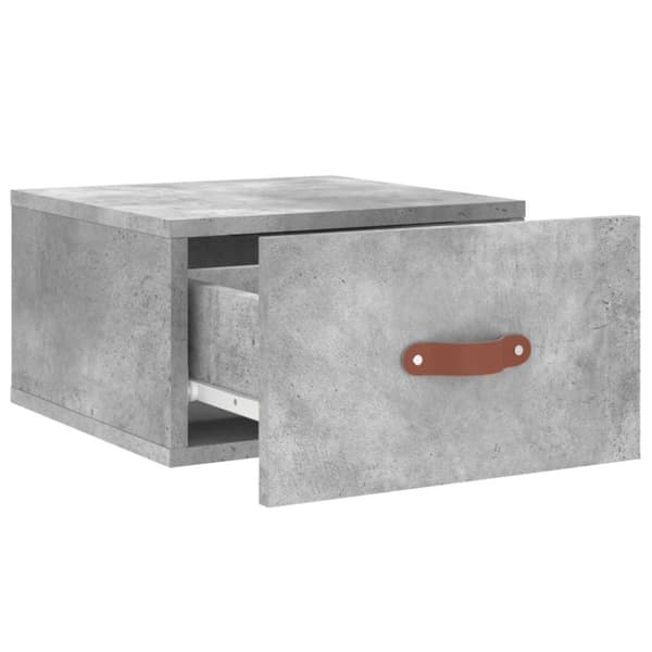 vidaXL væghængte sengeborde 2 stk. 35x35x20 cm betongrå