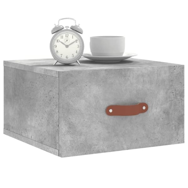vidaXL Veggmonterte nattbord 2 stk betonggrå 35x35x20 cm