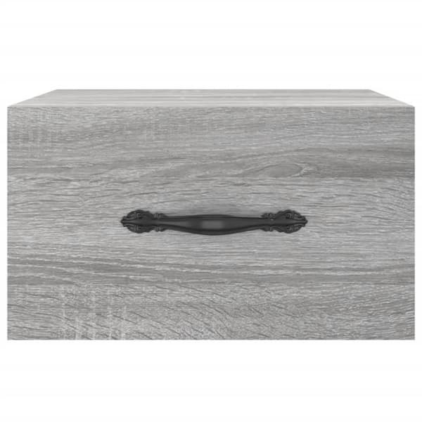 vidaXL Seinäkiinnitettävät yöpöydät 2 kpl harmaa Sonoma 35x35x20 cm