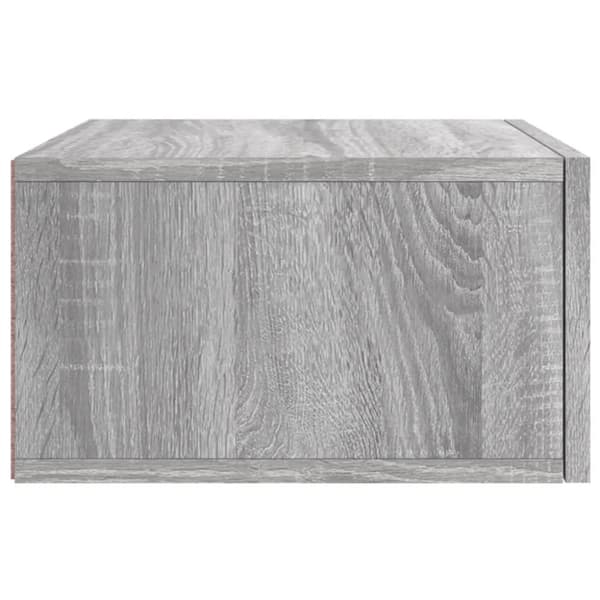vidaXL Seinäkiinnitettävät yöpöydät 2 kpl harmaa Sonoma 35x35x20 cm