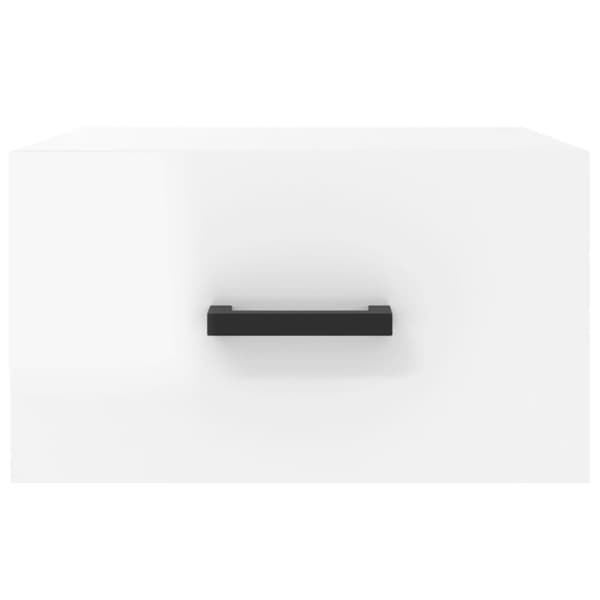 vidaXL Veggmonterte nattbord 2 stk høyglans hvit 35x35x20 cm