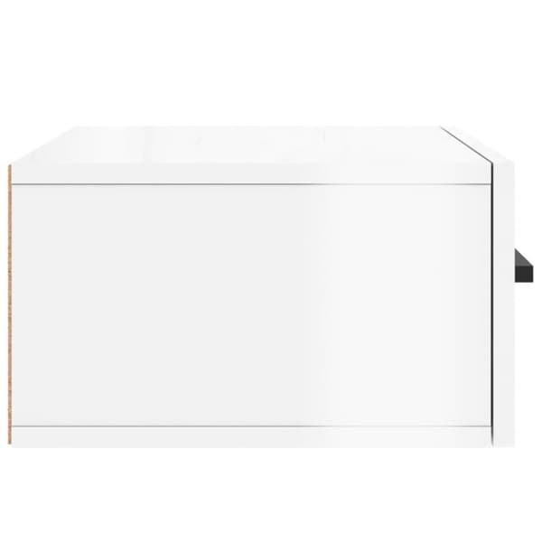 vidaXL Veggmonterte nattbord 2 stk høyglans hvit 35x35x20 cm