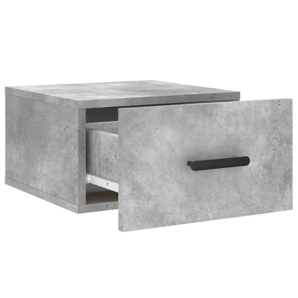 vidaXL Väggmonterat sängbord betonggrå 35x35x20 cm