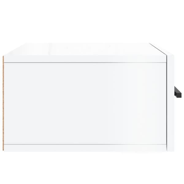 vidaXL væghængt sengebord 35x35x20 cm hvid højglans