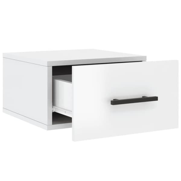 vidaXL Väggmonterade sängbord 2 st vit högglans 35x35x20 cm