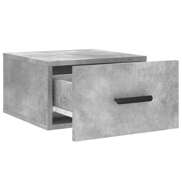 vidaXL Väggmonterade sängbord 2 st betonggrå 35x35x20 cm