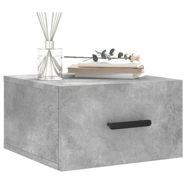 vidaXL Väggmonterade sängbord 2 st betonggrå 35x35x20 cm