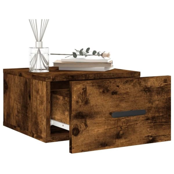 vidaXL Veggmonterte nattbord 2 stk røkt eik 35x35x20 cm