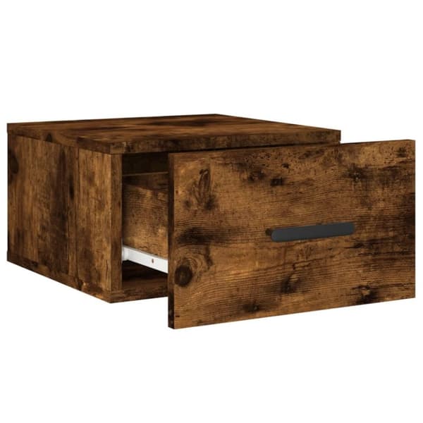 vidaXL Veggmonterte nattbord 2 stk røkt eik 35x35x20 cm