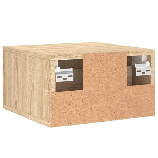 vidaXL Veggmontert nattbord sonoma eik 35x35x20 cm