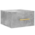 Pikkukuva 4 / 11: vidaXL Seinäkiinnitettävät yöpöydät 2 kpl betoninharmaa 35x35x20 cm