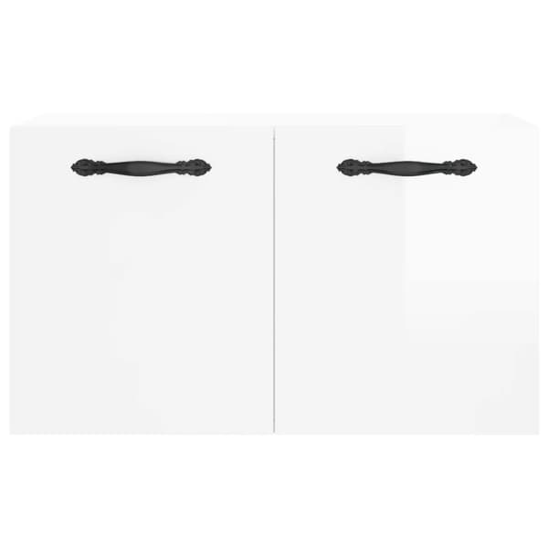 vidaXL Veggskap høyglans hvit 60x36,5x35 cm konstruert tre