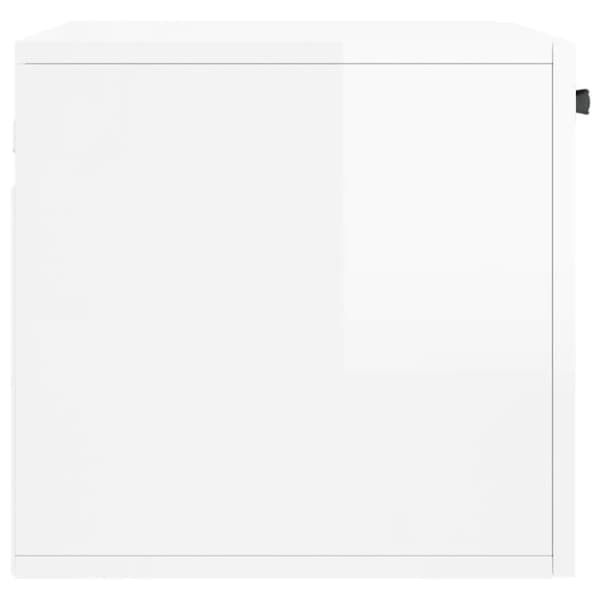 vidaXL Veggskap høyglans hvit 60x36,5x35 cm konstruert tre