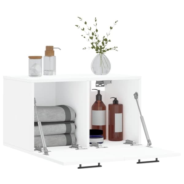 vidaXL Veggskap hvit 60x36,5x35 cm konstruert tre