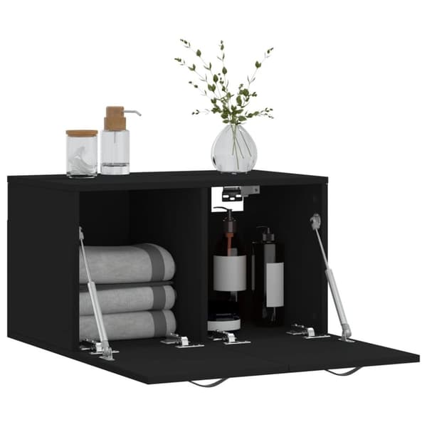 vidaXL Veggskap svart 60x36,5x35 cm konstruert tre