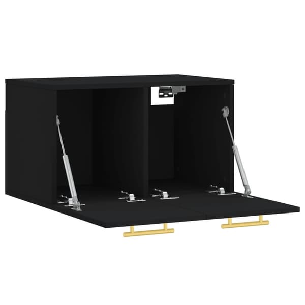 vidaXL Veggskap svart 60x36,5x35 cm konstruert tre