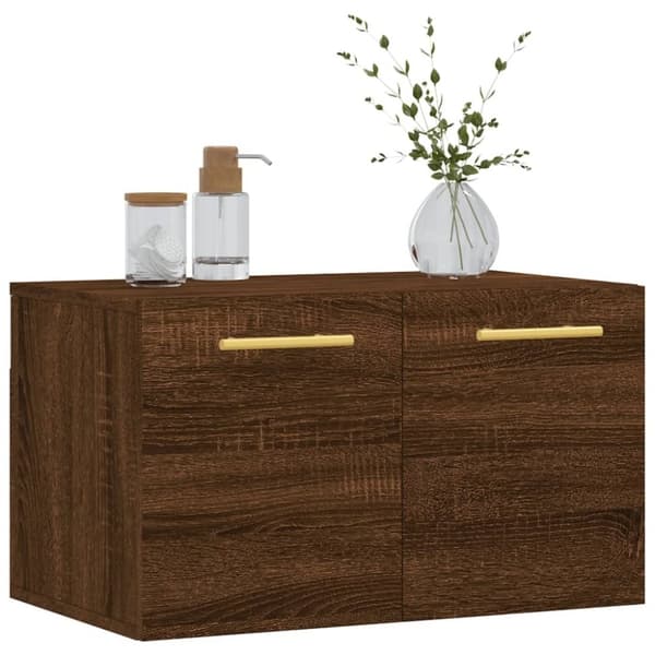 vidaXL vægskab 60x36,5x35 cm konstrueret træ brun egetræsfarve