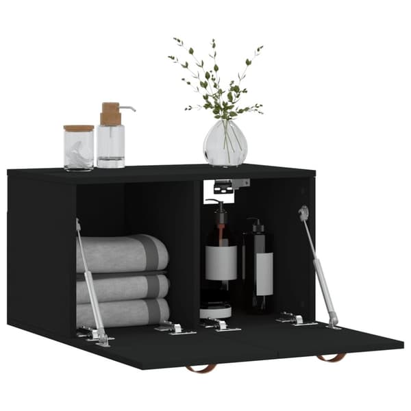 vidaXL vægskab 60x36,5x35 cm konstrueret træ sort