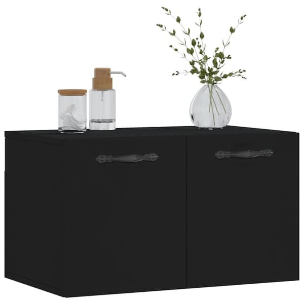 vidaXL Seinäkaappi musta 60x36,5x35 cm tekninen puu
