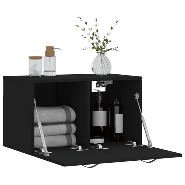 vidaXL Seinäkaappi musta 60x36,5x35 cm tekninen puu