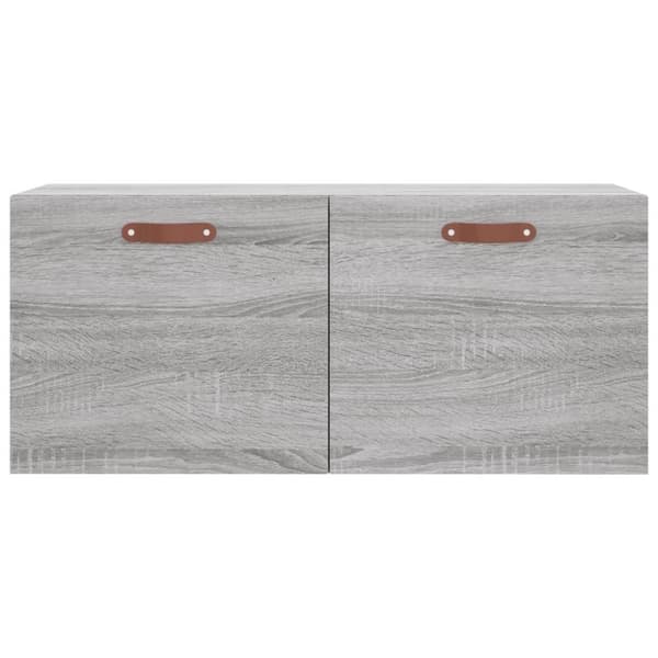 vidaXL Veggskap grå sonoma 80x36,5x35 cm konstruert tre