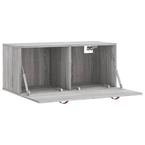 vidaXL Veggskap grå sonoma 80x36,5x35 cm konstruert tre