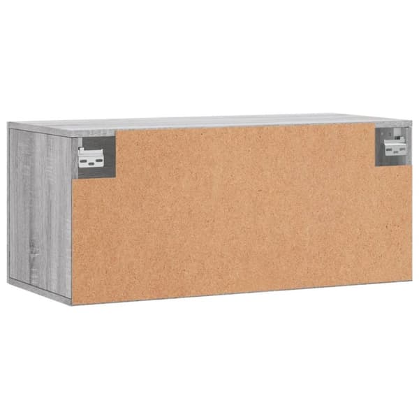 vidaXL Veggskap grå sonoma 80x36,5x35 cm konstruert tre