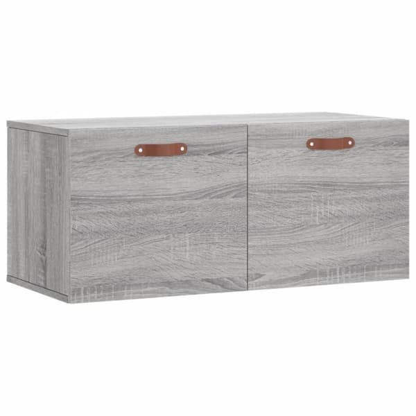 vidaXL Veggskap grå sonoma 80x36,5x35 cm konstruert tre