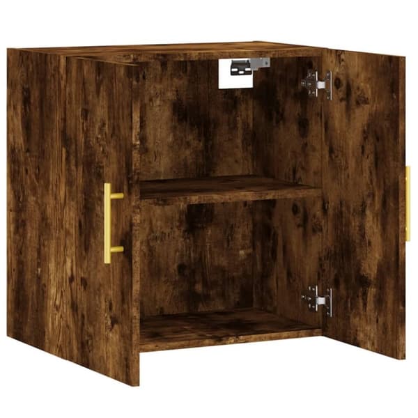 vidaXL vægskab 60x31x60 cm konstrueret træ røget egetræsfarve
