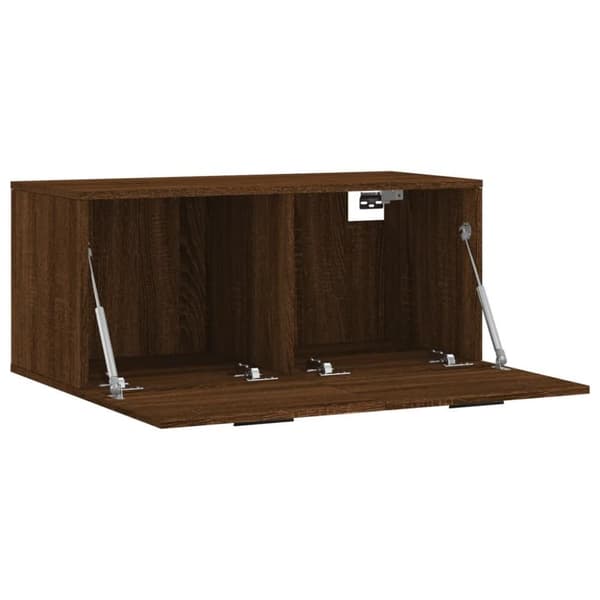 vidaXL Seinäkaappi ruskea tammi 80x36,5x35 cm tekninen puu
