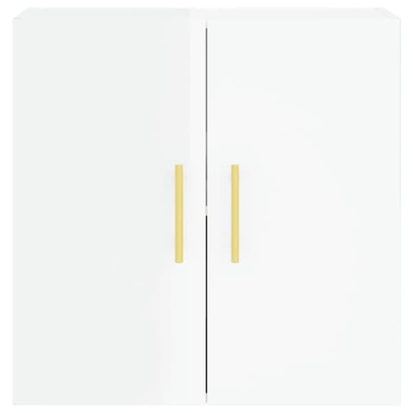 vidaXL vægskab 60x31x60 cm konstrueret træ hvid højglans