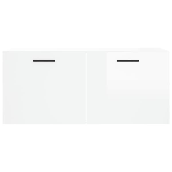 vidaXL Veggskap høyglans hvit 80x36,5x35 cm konstruert tre