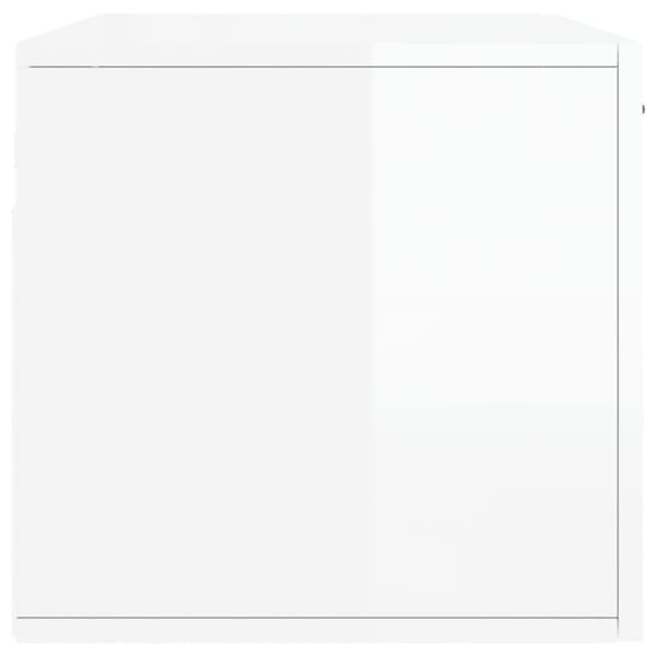 vidaXL Veggskap høyglans hvit 80x36,5x35 cm konstruert tre